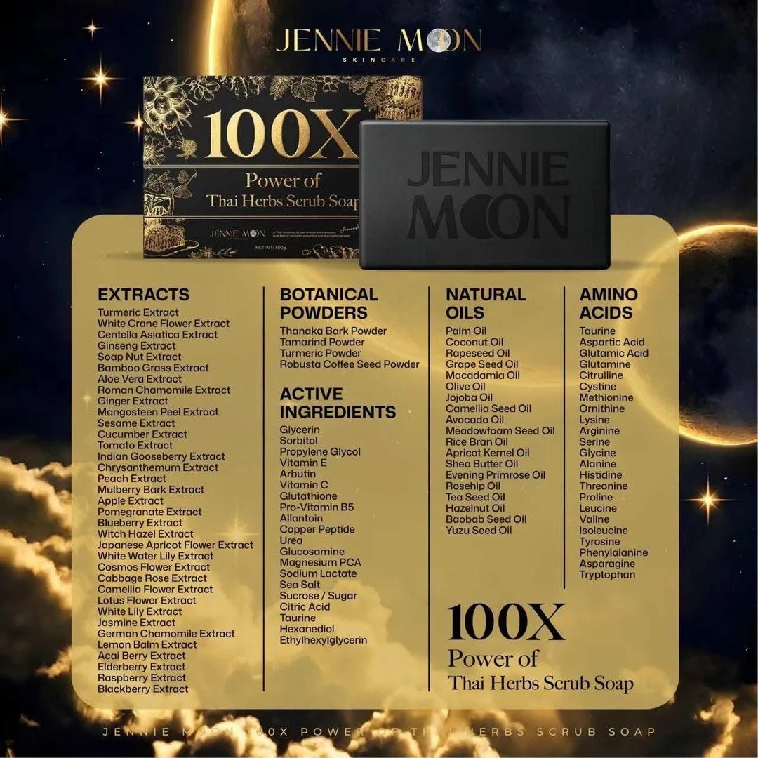 JENNIE MOON 100x Power of Thai Herbs Scrub Soap 160g