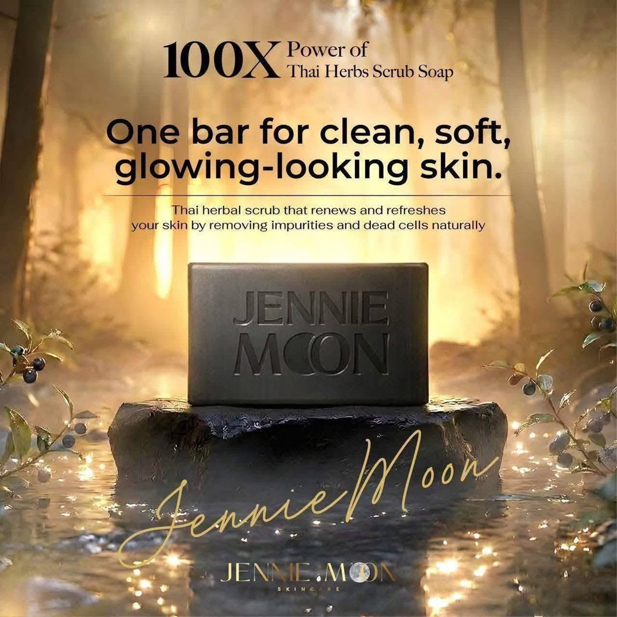 JENNIE MOON 100x Power of Thai Herbs Scrub Soap 160g