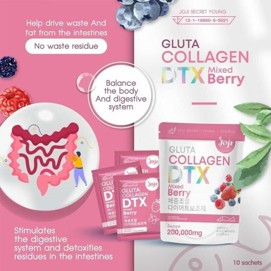 Joji Gluta Collagen DTX (Mixed Berry) 200,000mg - 20g x 10 sachets