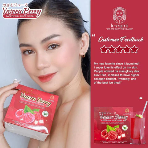 K-Nami Yaseru Berry Raspberry Juice Drink (Glutathione, Collagen, Slimming) 10 Sachets