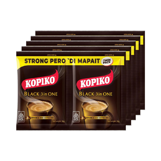 KOPIKO Black 3in1 Coffee Mix (Strong & Rich) - 5s | Choose Variant