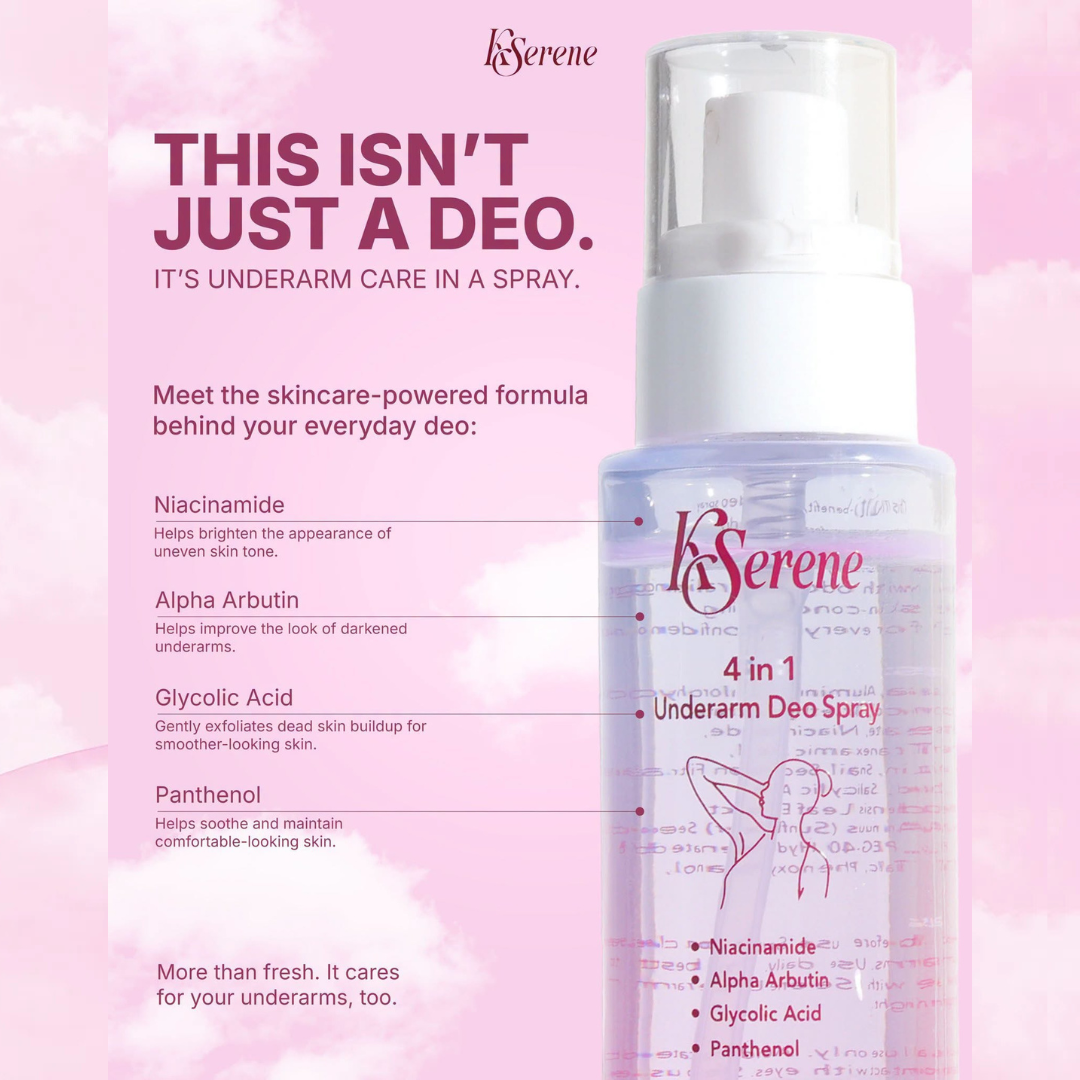 KSERENE 4in1 Underarm Deodorant Spray 60ml