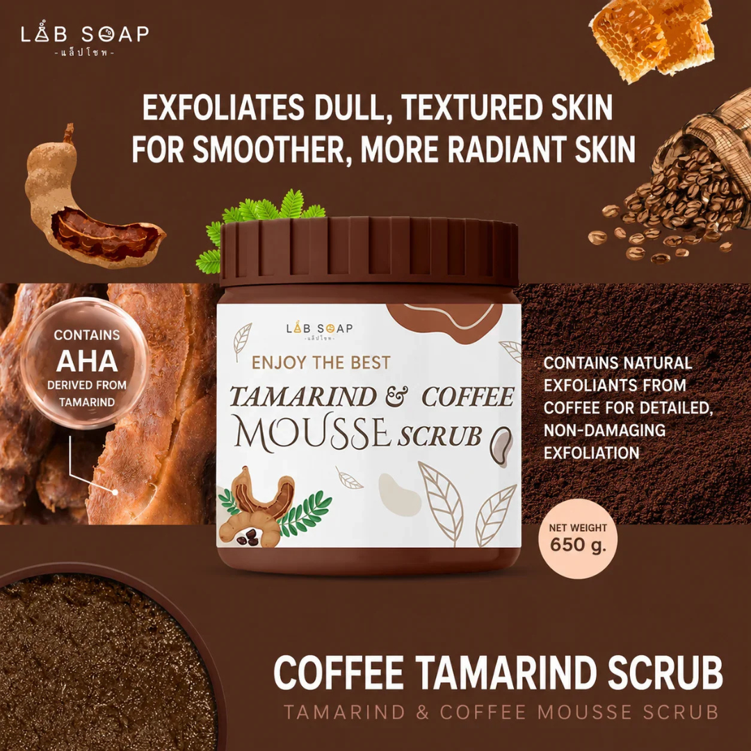 LAB SOAP Mousse Scrub (Tamarind & Coffee) 650g