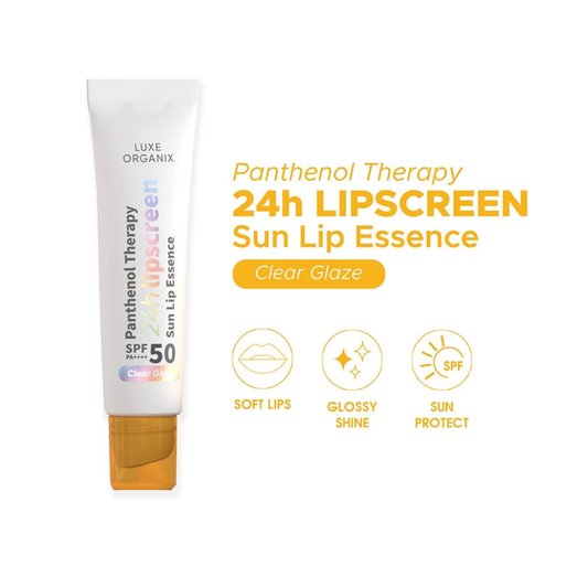 LUXE ORGANIX 24h Lipscreen Sun Lip Essence SPF50 PA+++ (Clear Glaze) 10g