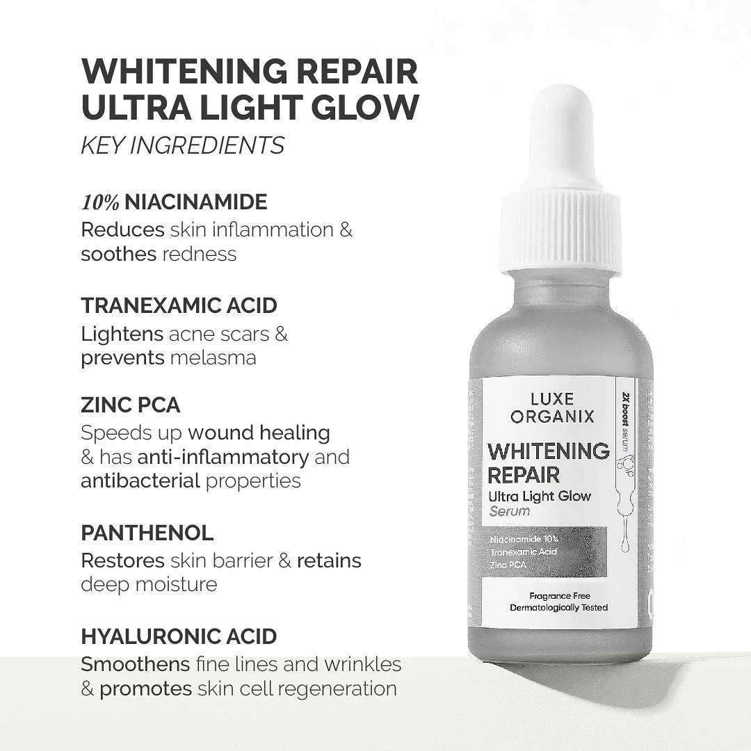 LUXE ORGANIX ClinicalPro Ultra Light Glow Serum (Whitening Repair) 30ml