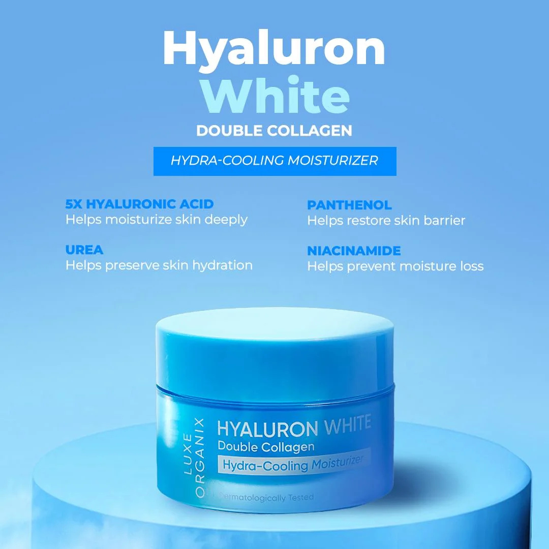 LUXE ORGANIX Double Collagen Hydra-Cooling Moisturizer (Hyaluron White) 50g