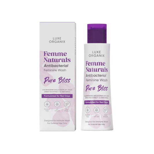 LUXE ORGANIX Femme Naturals Antibacterial Feminine Wash (Pure Bliss) 120ml