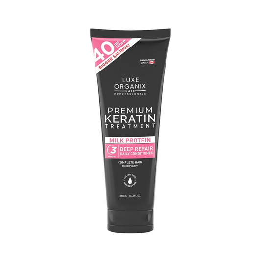 LUXE ORGANIX Premium Keratin Treatment Deep Repair Conditioner (Milk Protein) 250ml