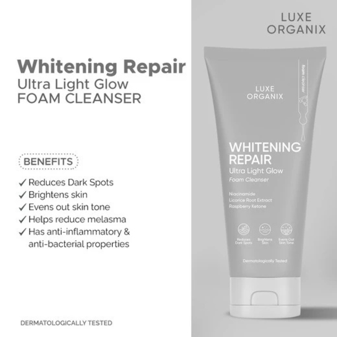 LUXE ORGANIX Ultra Light Glow Foam Cleanser (Whitening Repair) 150g