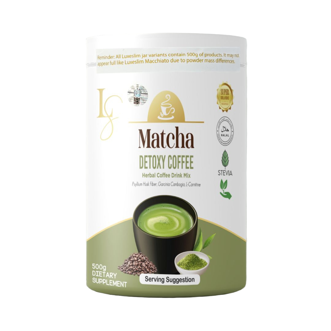 LUXE SLIM Detoxy Coffee Mix Drink (Matcha) - 500g Jar