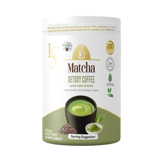 LUXE SLIM Detoxy Coffee Mix Drink (Matcha) - 500g Jar