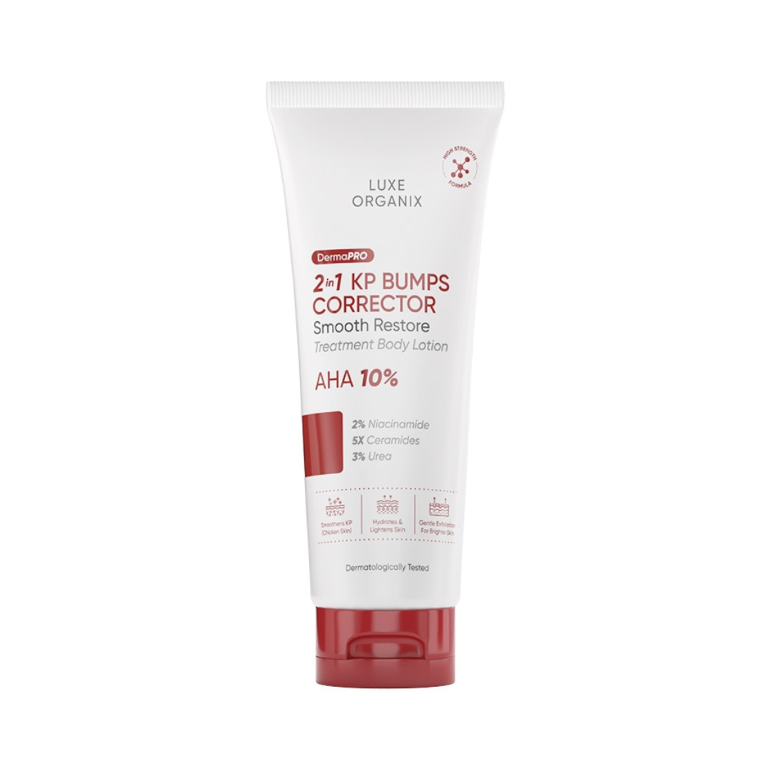 LUXE ORGANIX DERMAPRO 2in1 KP Bumps Corrector Treatment Body Lotion (Smooth Restore + AHA 10%) 200ml