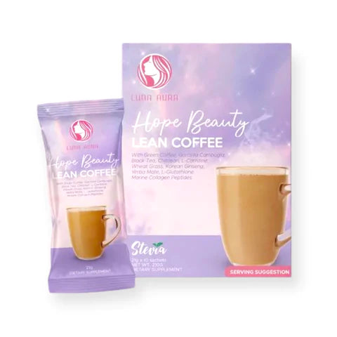 Luna Aura Hope Beauty Lean Coffee (Glutathione, Collage, Slimming ) 10 Sachets