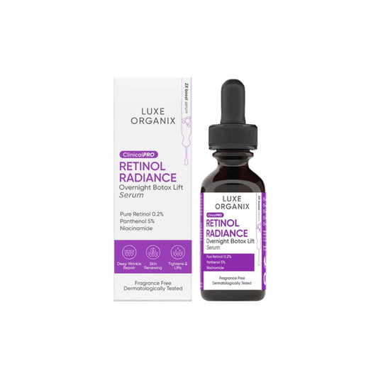 Luxe Organix ClinicalPro Retinol Radiance Overnight Botox Lift Serum 30mL