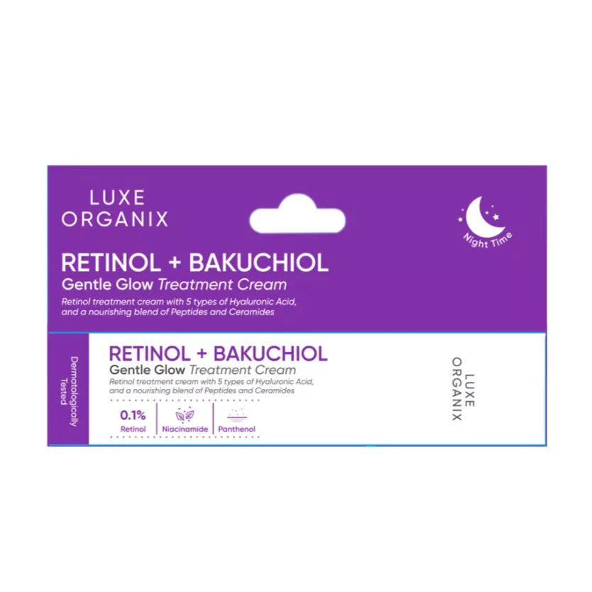 Luxe Organix Retinol + Bakuchiol Gentle Glow Treatment Cream 30g