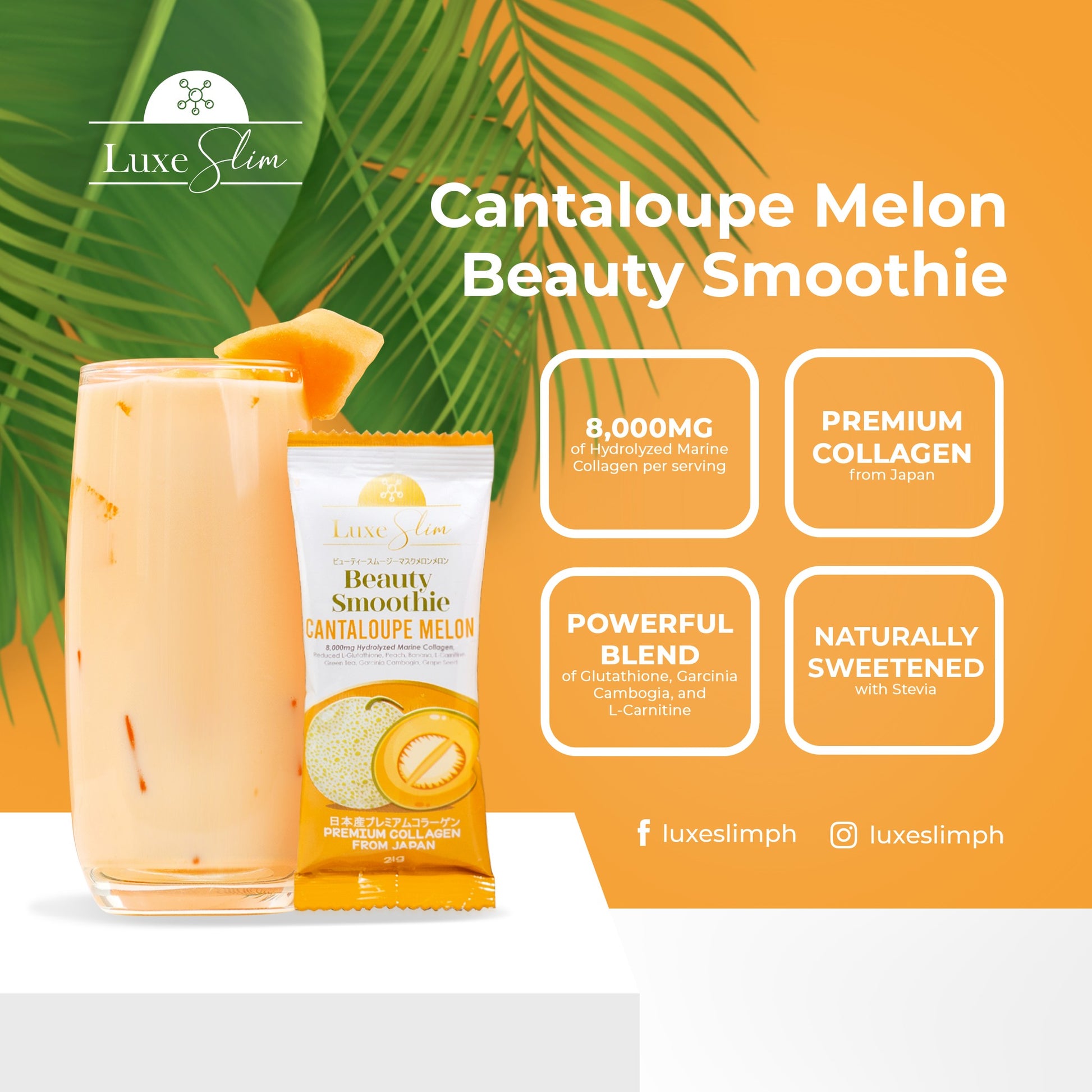 Luxe Slim Beauty Smoothie Cantaloupe Melon - Half Kilo