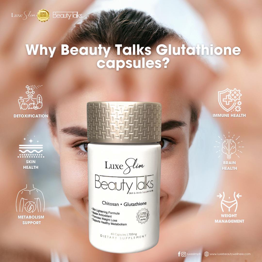 Luxe Slim Beauty Talks (Glutathione, Collagen, Chitosan) 60 Capsules