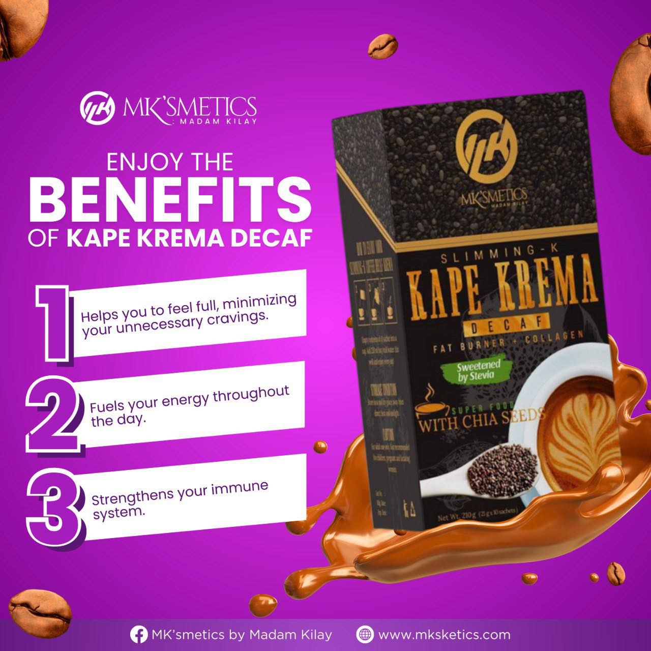 MK'SMETICS Kepe Krema Decaf by MADAM KILAY - slimming k