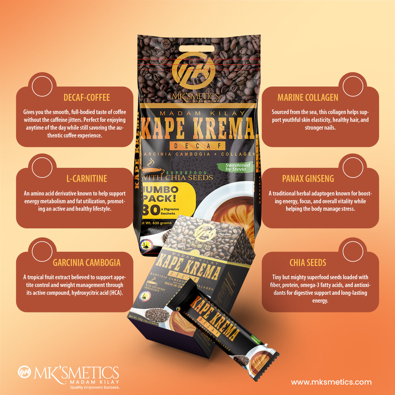 MK'SMETICS Kepe Krema Decaf by MADAM KILAY - slimming k