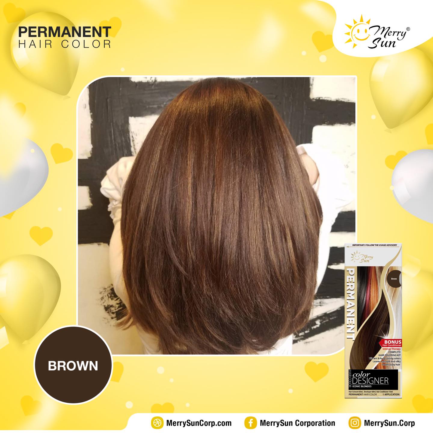 Merry Sun Permanent Hair Color - Brown