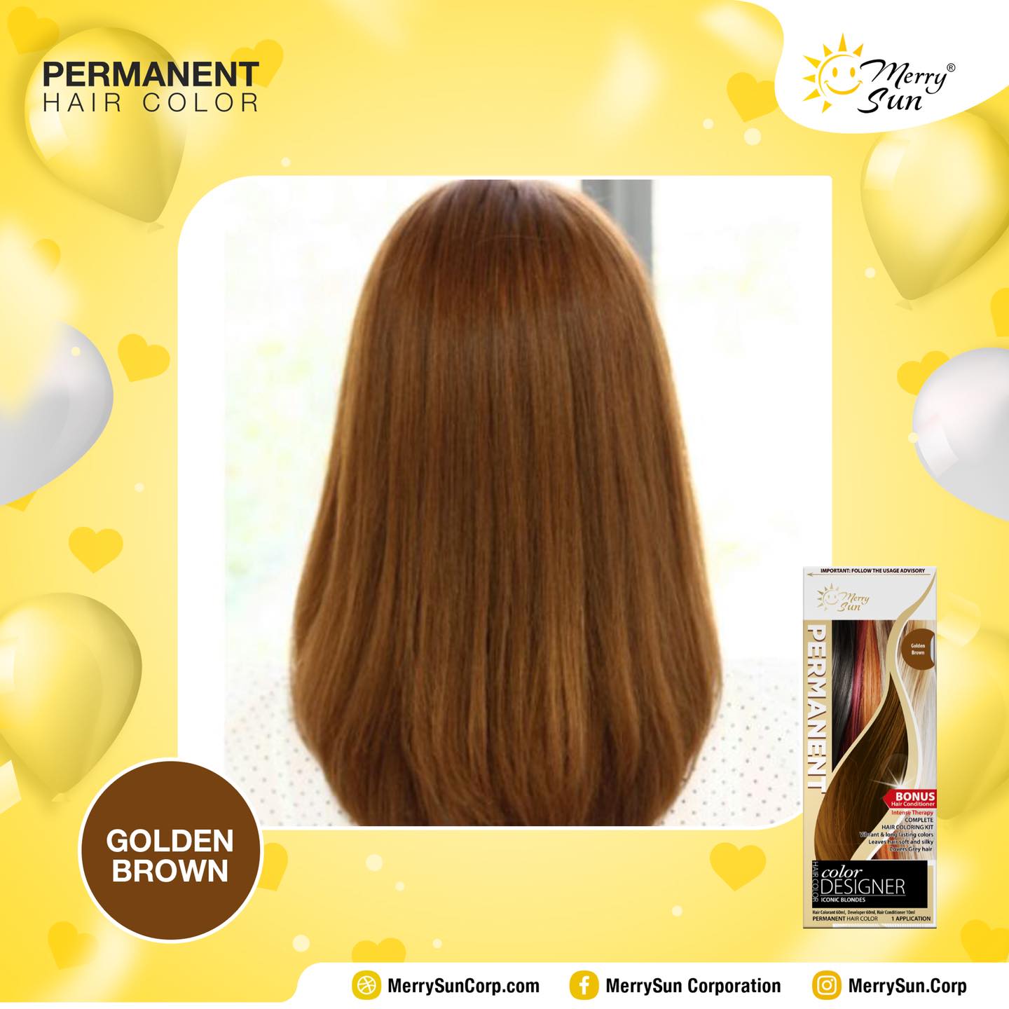 Merry Sun Permanent Hair Color - Golden Brown