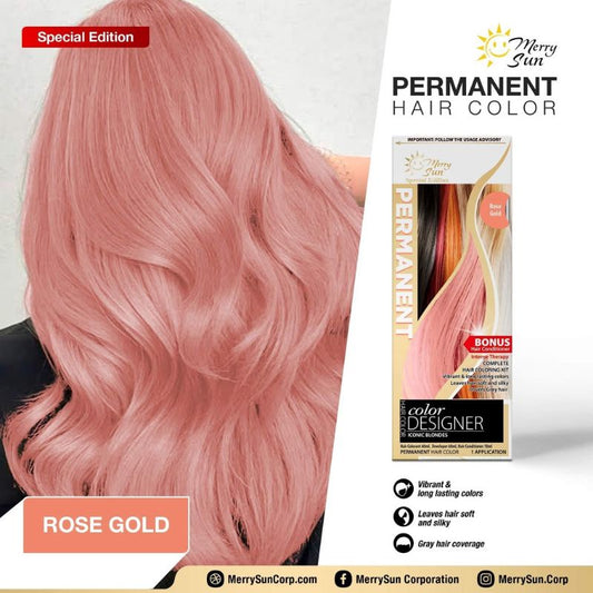 Merry Sun Permanent Hair Color - Rose Gold