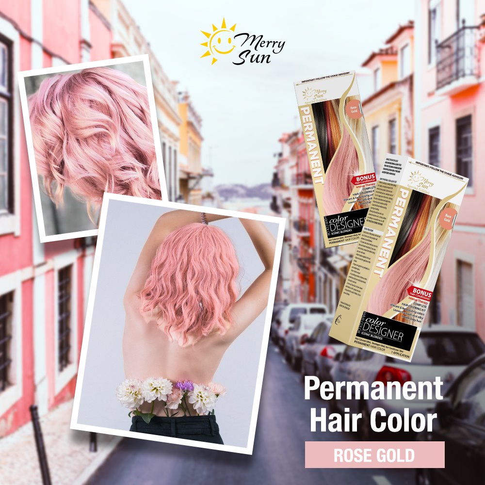 Merry Sun Permanent Hair Color - Rose Gold