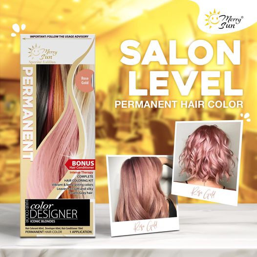 Merry Sun Permanent Hair Color - Rose Gold