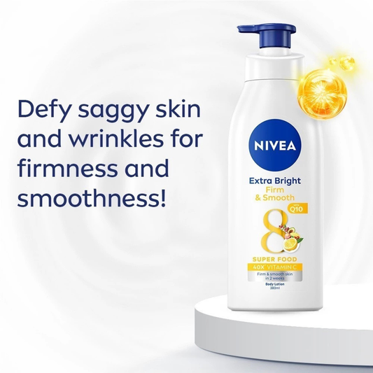 NIVEA Extra Bright Super Food Body Lotion (Firm & Smooth with Q10) 380ml