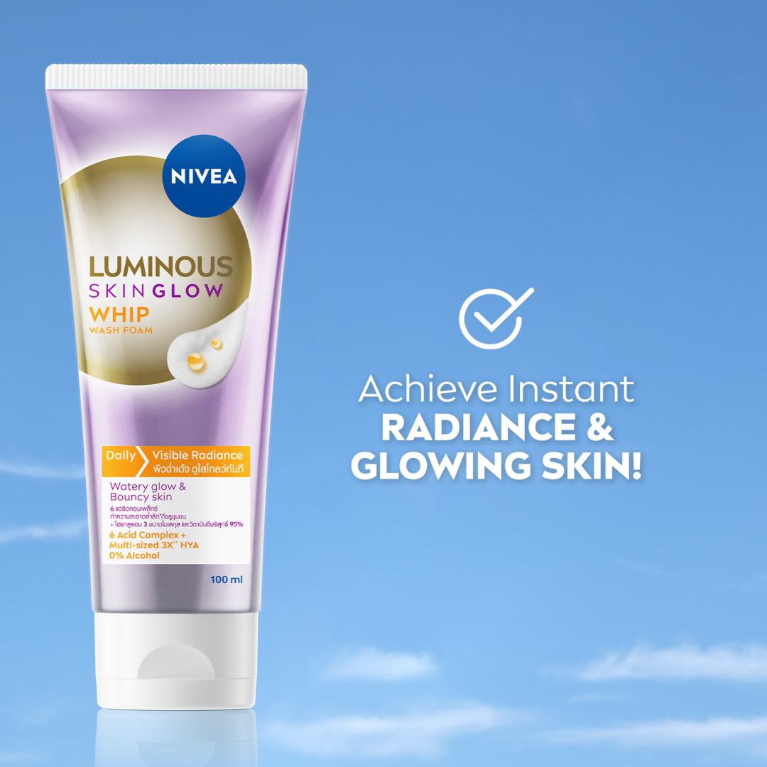 NIVEA Luminous Skin Glow Wash Foam (Whip) 100ml
