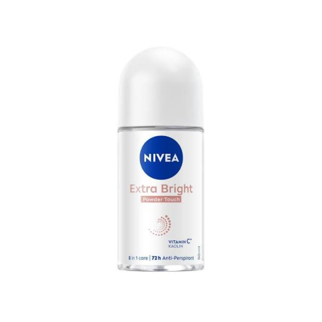 NIVEA Extra Bright Deodorant Roll-on (Powder Touch) 50ml