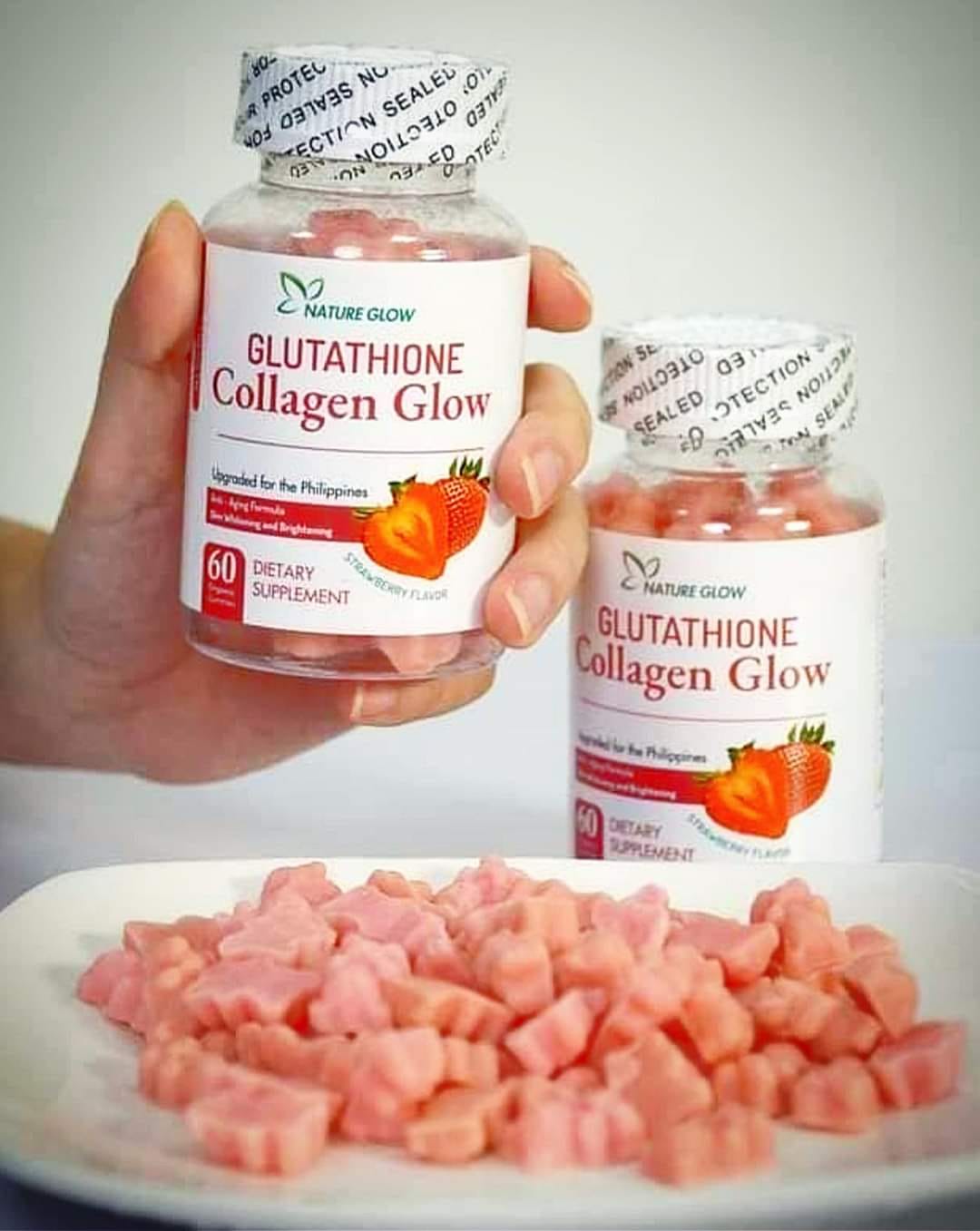 Nature Glow Glutathione Collagen (Strawberry) - 60 Organic Gummies