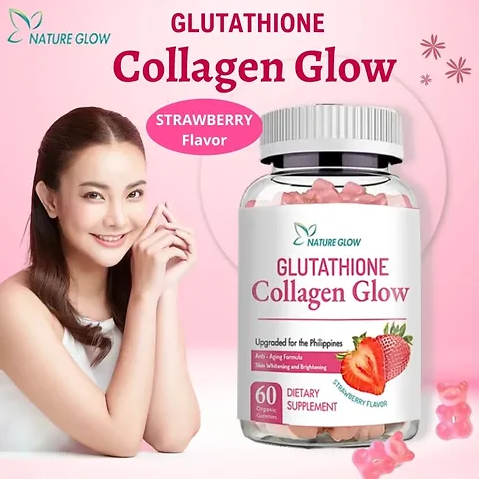 Nature Glow Glutathione Collagen (Strawberry) - 60 Organic Gummies ...