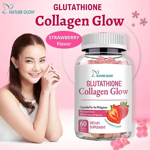 Nature Glow Glutathione Collagen (Strawberry) - 60 Organic Gummies