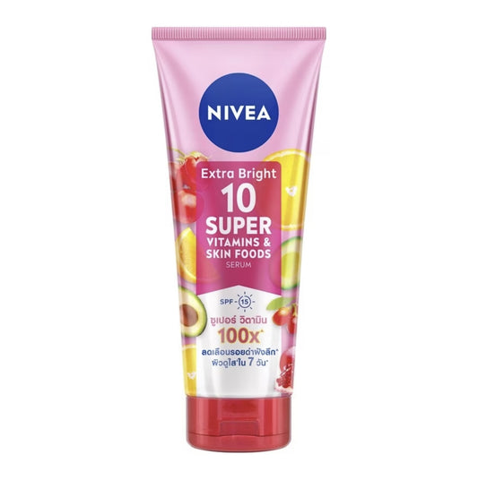 Nivea Extra Bright (10 Super Vitamins & Skin Foods) SPF15 Serum Lotion 320ml