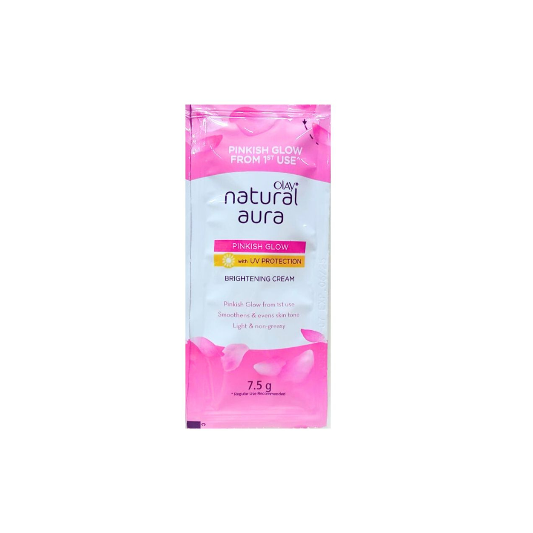 OLAY Natural Aura Brightening Cream (Pinkish Glow) 7.5g Sachet 