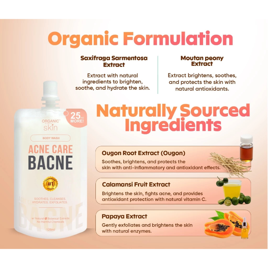 ORGANIC SKIN Acne Care Body Wash (Bacne) 125g