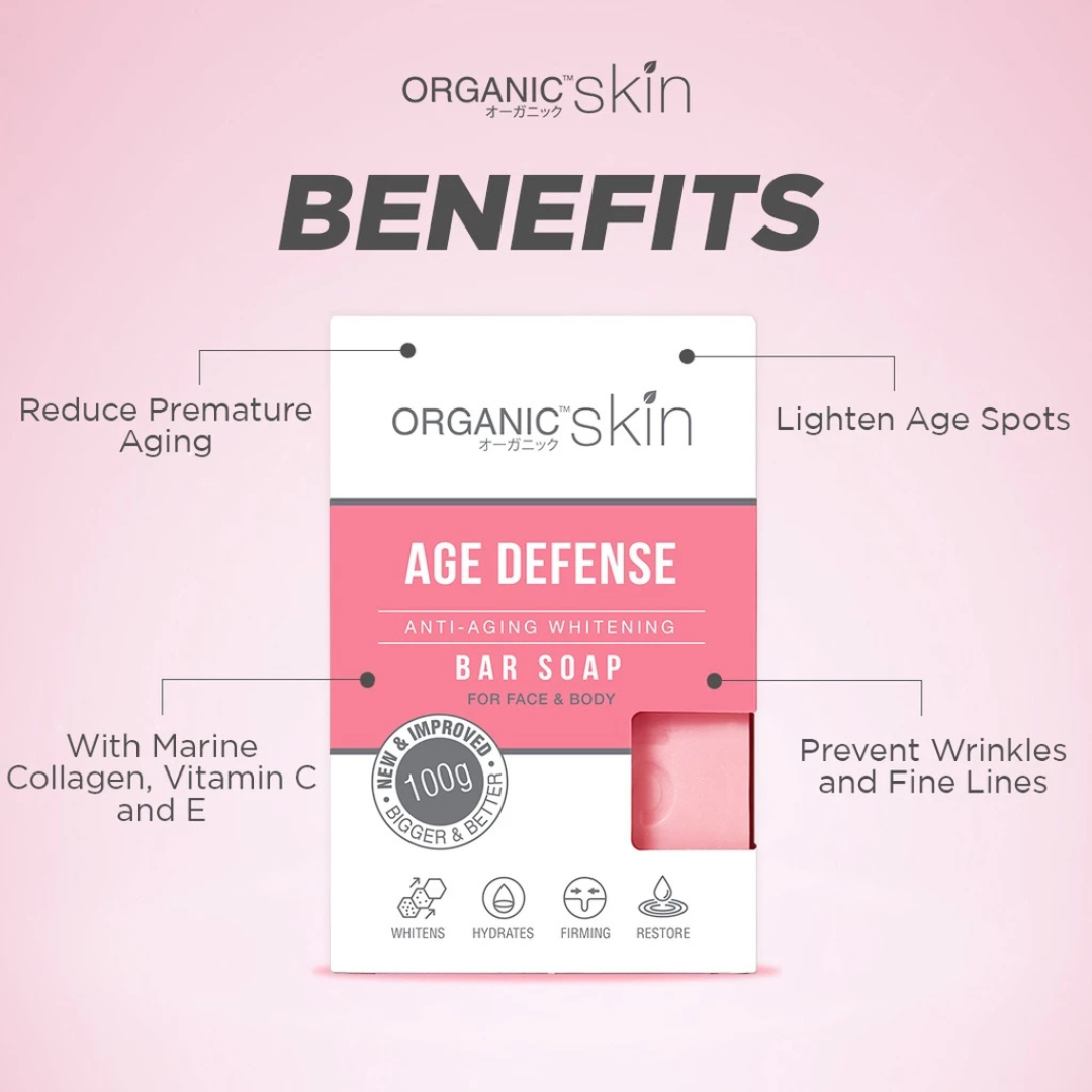ORGANIC SKIN Face & Body Bar Soap (Age Defense) 50g