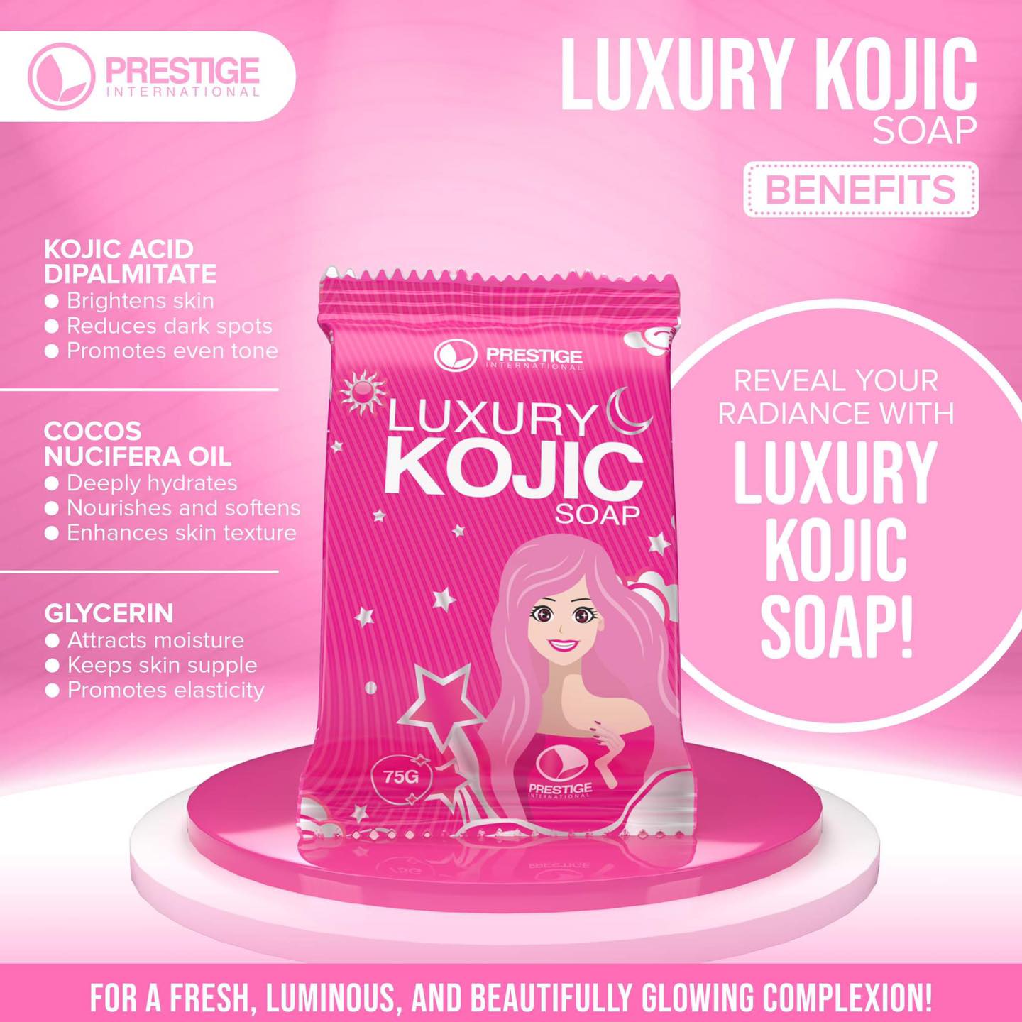 PRESTIGE  Luxury Kojic Soap 75g