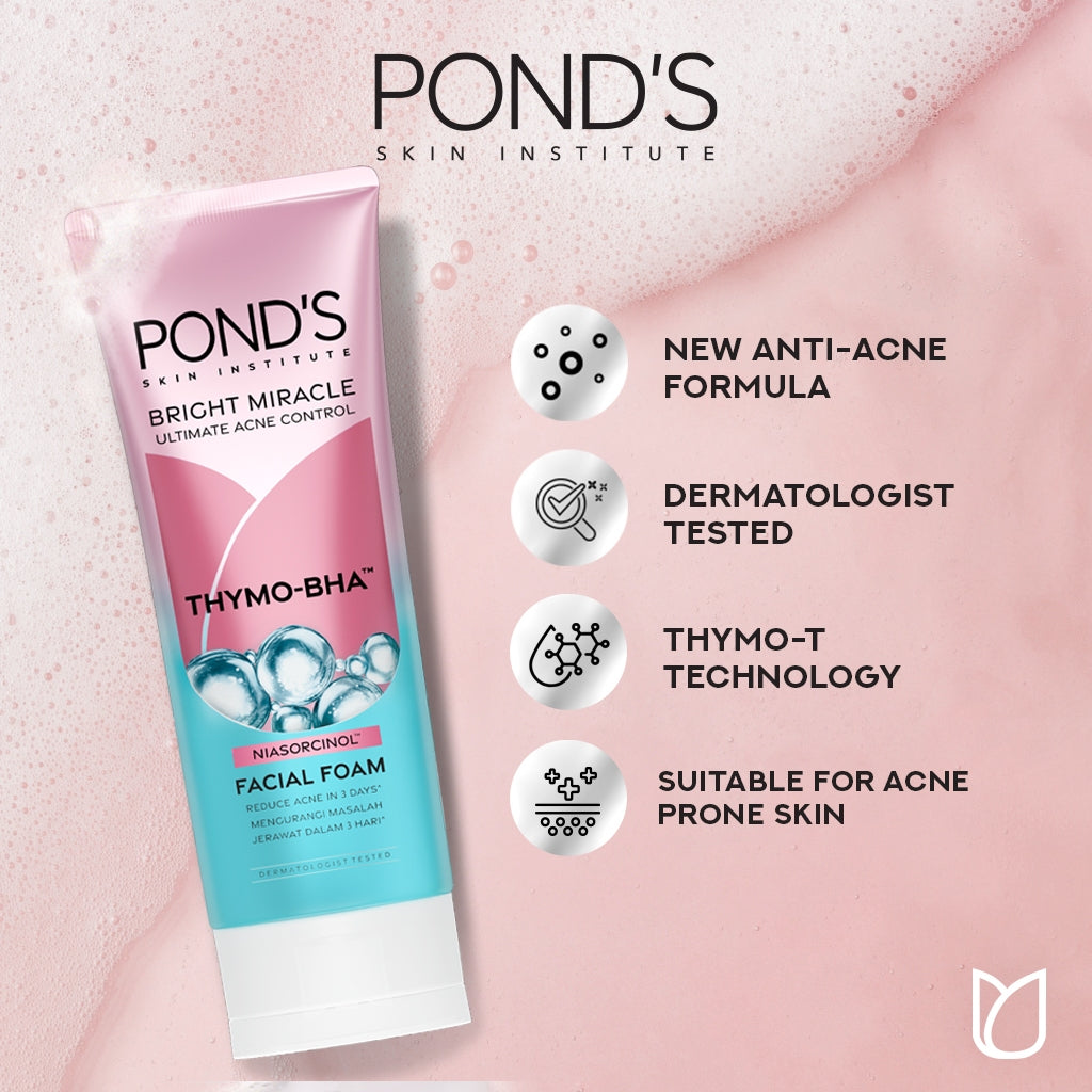 Pond's Bright Miracle Ultimate Acne Control Thymo-BHA (Niasorcinol ...