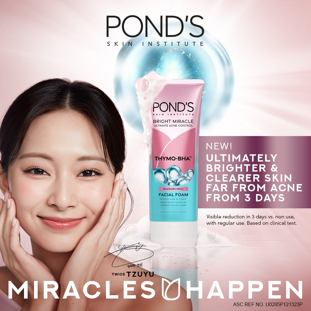 Pond's Bright Miracle Ultimate Acne Control Thymo-BHA (Niasorcinol) Facial Foal 100g