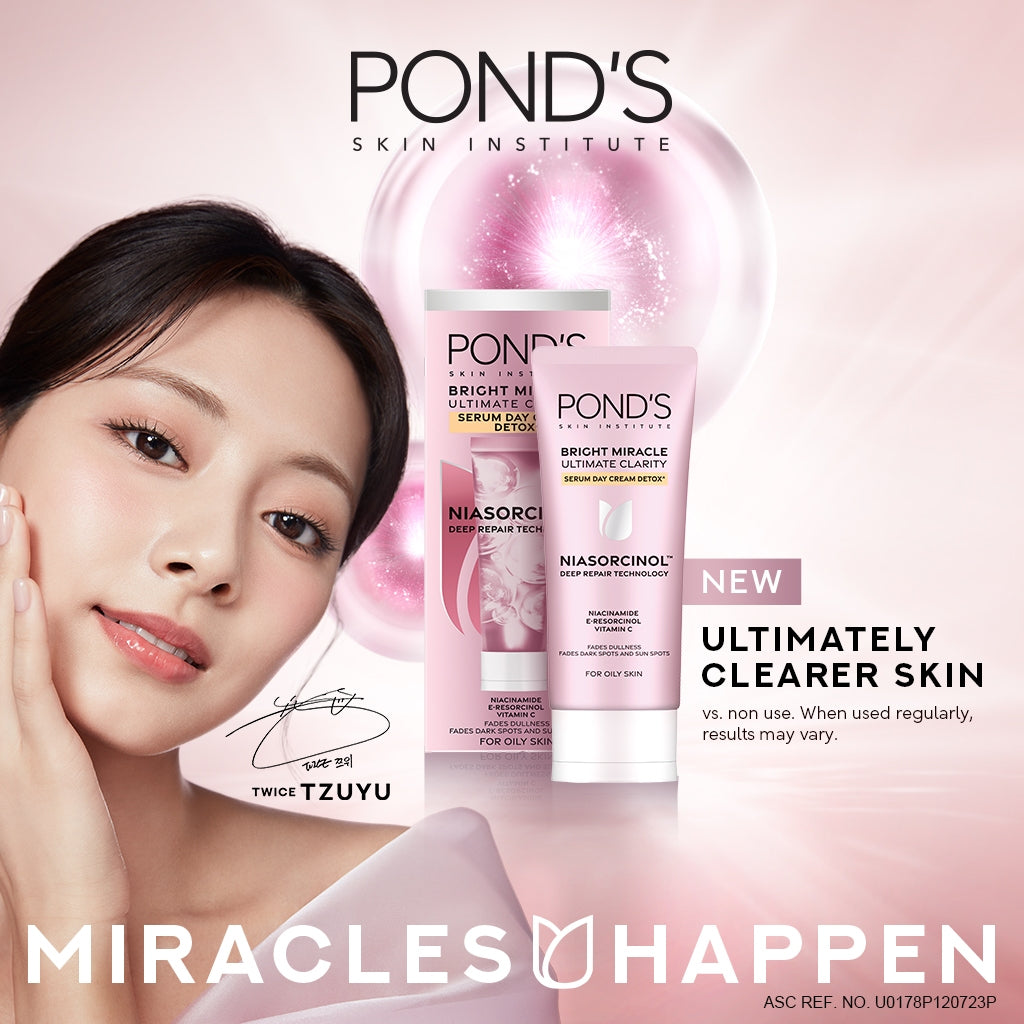 Pond's Bright Miracle Ultimate Clarity Serum Day Cream DETOX (Niasorcinol) 40g