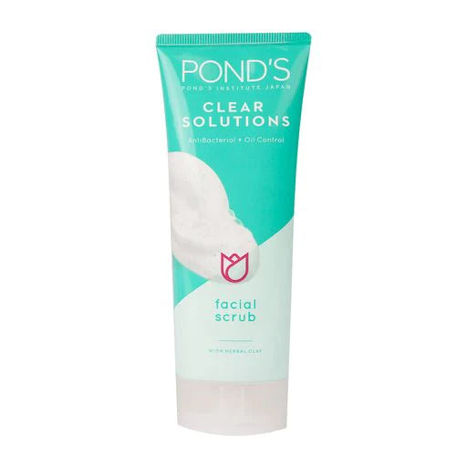 Pond's Clear Solutions Facial Scrub (Anti Bacterial + Oil Control with Herbal Clay) 100g