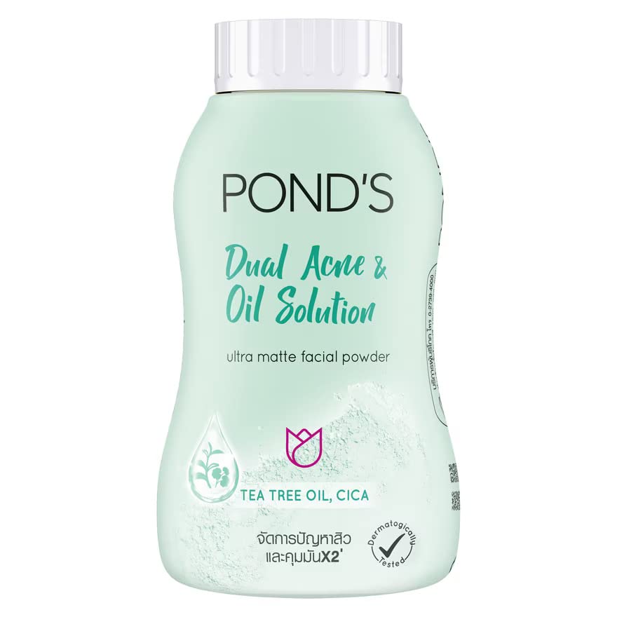 Pond's Dual Acne & Oil Solution Ultra Matte Facial Powder (w/ Tea Tree Oil, Cica) 50g