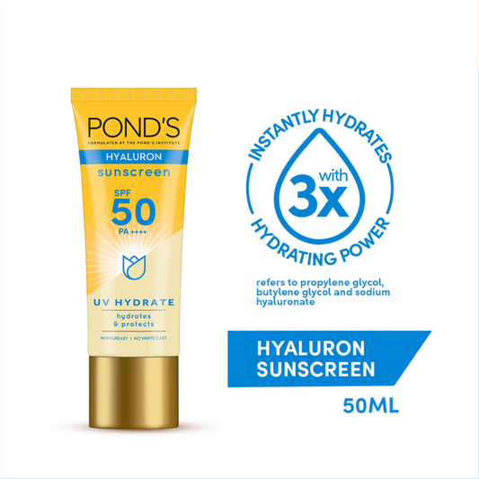 Pond's Hyaluron Sunscreen SPF50 PA++++ UV Hydrate 50mL