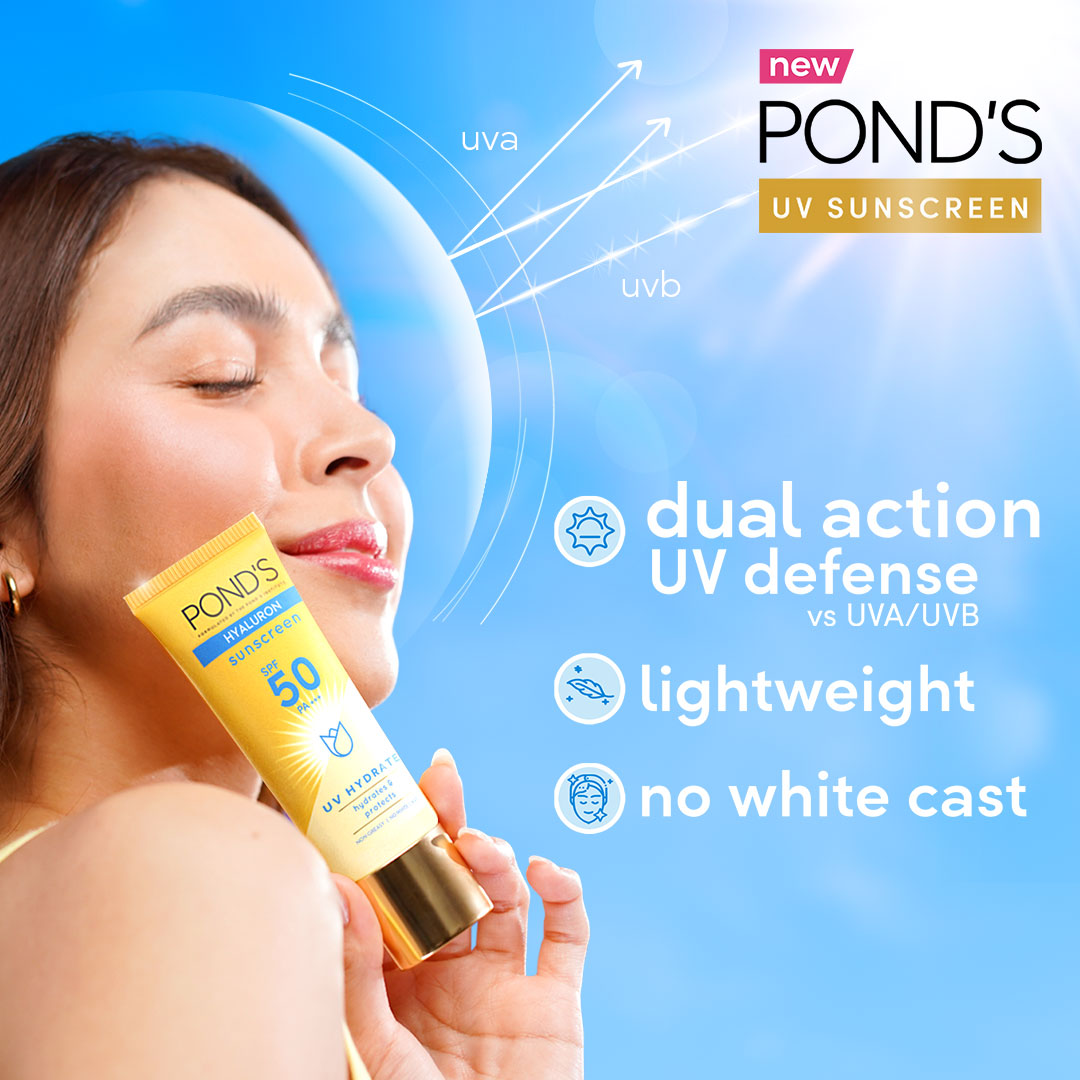 Pond's Hyaluron Sunscreen SPF50 PA++++ UV Hydrate 50mL