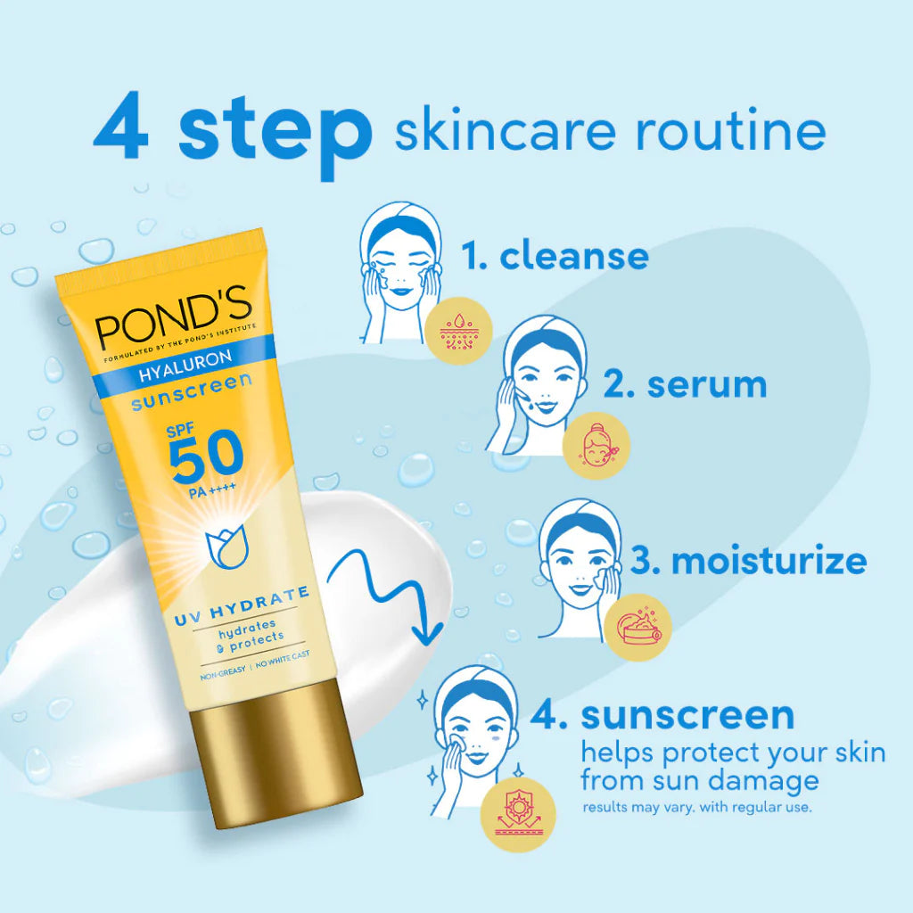 Pond's Hyaluron Sunscreen SPF50 PA++++ UV Hydrate 50mL