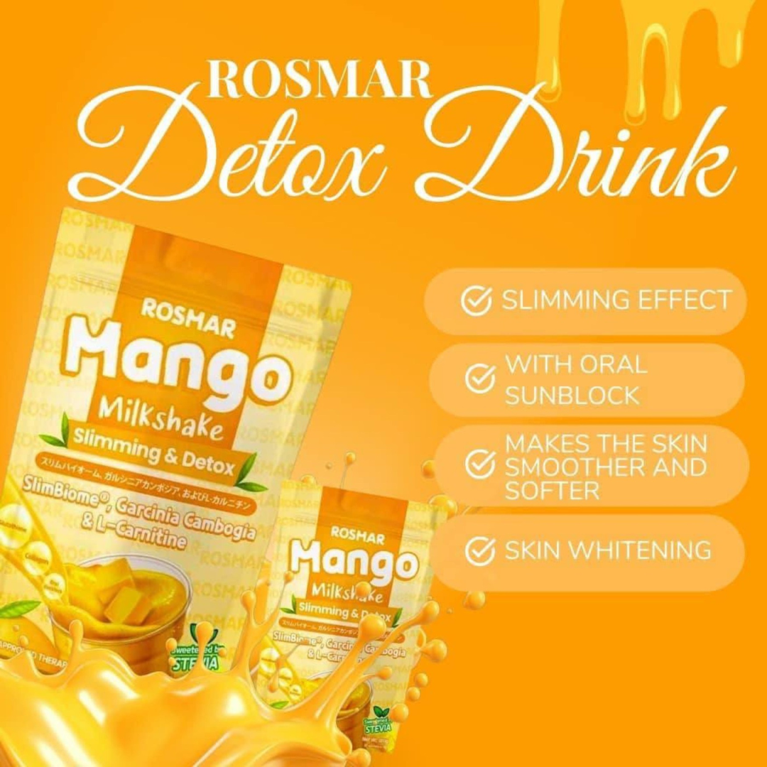 ROSMAR Milkshake Slim & Detox Drink (Mango) - 7 Sachets