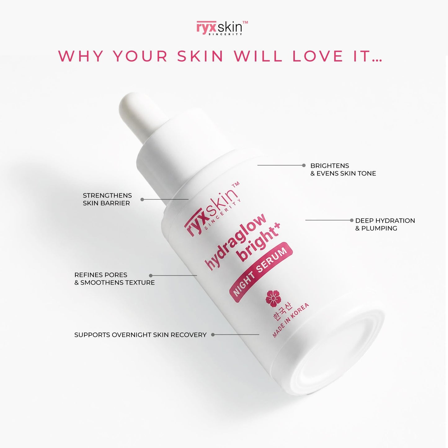 RYXSKIN Hydraglow Bright+ Serum (Night) 30ml