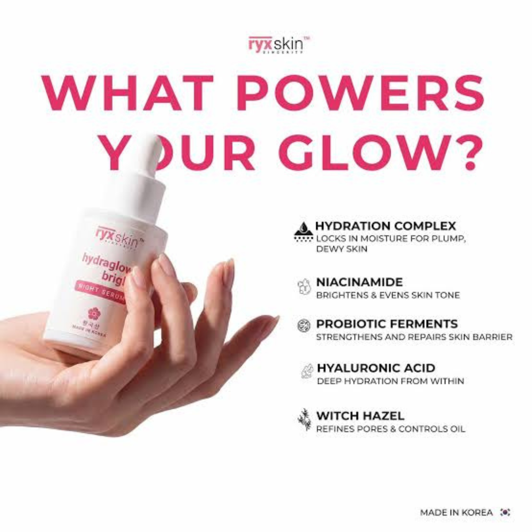 RYXSKIN Hydraglow Bright+ Serum (Night) 30ml